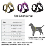 Truelove Waterproof Dog Harness Lightweight Durable  Reflective Adjustable For Small Large Dogs