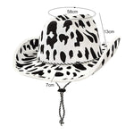 Western Cowgirl Hat - Fun and Fashionable Cow Pattern