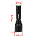 Tactical Light Green/Red/White LED Hunting Flashlight