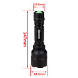 Tactical Light Green/Red/White LED Hunting Flashlight