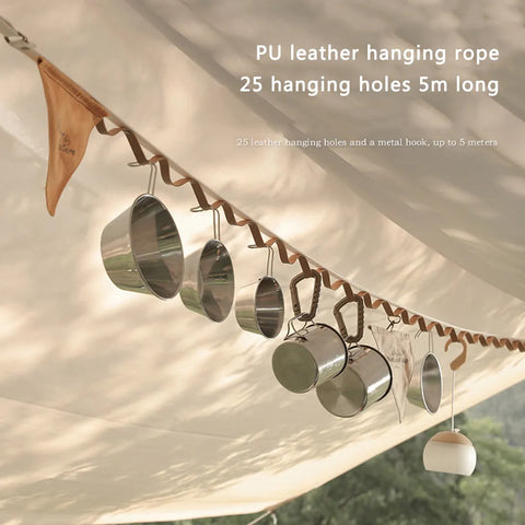 Outdoor Camping Hanging Rope Clothesline Tent Lanyard Hammock Strap Tableware Cookware Lamp Daisy Chain Hanging Rope