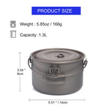 WIDESEA Outdoor Titanium Hanging Pot (1300ml and 2900 ml)