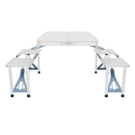 Outdoor Folding Table with Benches