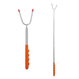 Telescopic BBQ Forks Extendable Stainless Steel Hotdog Marshmellows