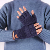 Winter Fingerless Wool Gloves - Unisex - One Size