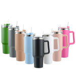 Colorful Travel Tumbler with Straw (40 oz Mug) Stainless Steel