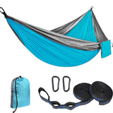 Solid Color Parachute Hammock with Hammock straps and Black carabiner Camping Survival travel Double Person outdoor furniture