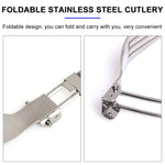 Widesea Outdoor Foldable Stainless Steel Cutlery - 3 pieces