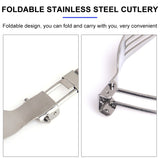 Widesea Outdoor Foldable Stainless Steel Cutlery - 3 pieces