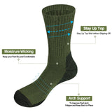 YUEDGE Men's Mid Calf Moisture Wicking Thermal Socks (5 Pairs/Pack)