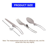 Widesea Outdoor Foldable Stainless Steel Cutlery - 3 pieces