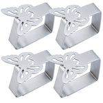 Decorative Stainless Steel Tablecloth Clips (4 Piece Set)