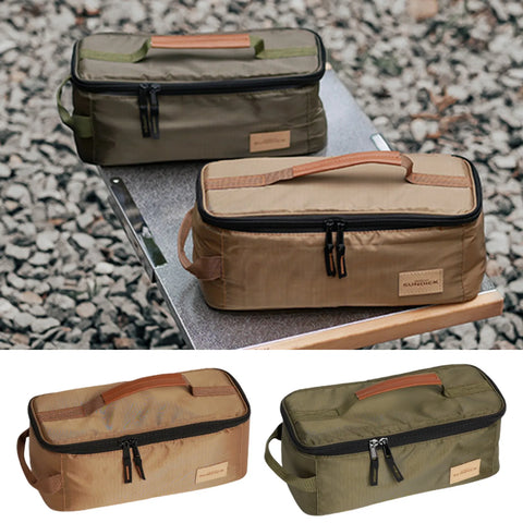 Camping Bag Cutlery Pouch Large Capacity Tableware Handbag Portable for Outdoor Picnic Carring Case Travel Supplies