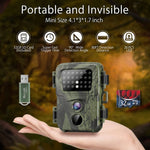 Mini Trail Camera 2 Pack 20MP 1080P Night Vision