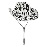 Western Cowgirl Hat - Fun and Fashionable Cow Pattern