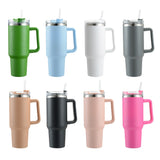 Colorful Travel Tumbler with Straw (40 oz Mug) Stainless Steel