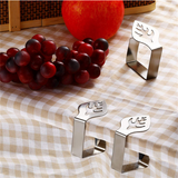 Decorative Stainless Steel Tablecloth Clips (4 Piece Set)