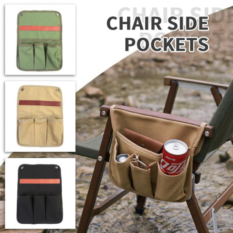 For Camping Chair Armrest Hanging Bag with 4 Pockets